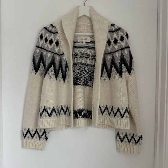 THE GREAT. Black and White Patterned Cardigan - Picture 5 of 13
